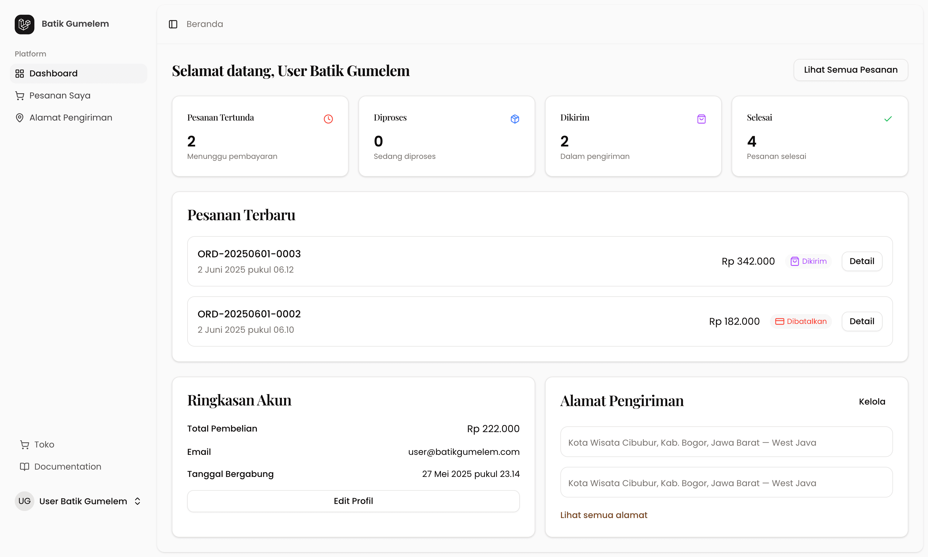 Batik Gumelem — Advanced E-Commerce Ecosystem visualization 13