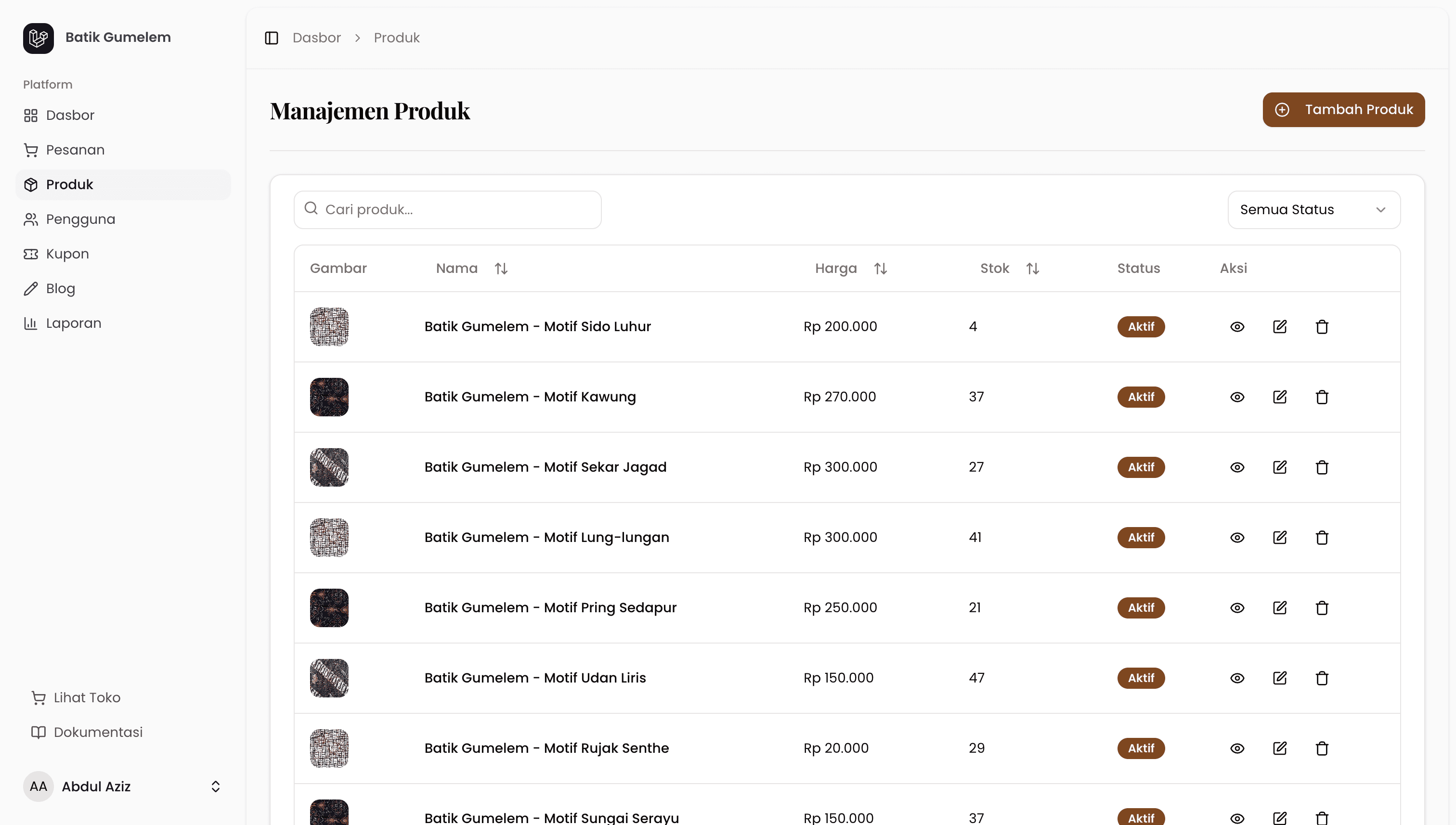Batik Gumelem — Advanced E-Commerce Ecosystem visualization 15